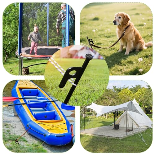 Heavy Duty Forged Steel Tent Stakes - 8 Pack Camping Ground Anchors