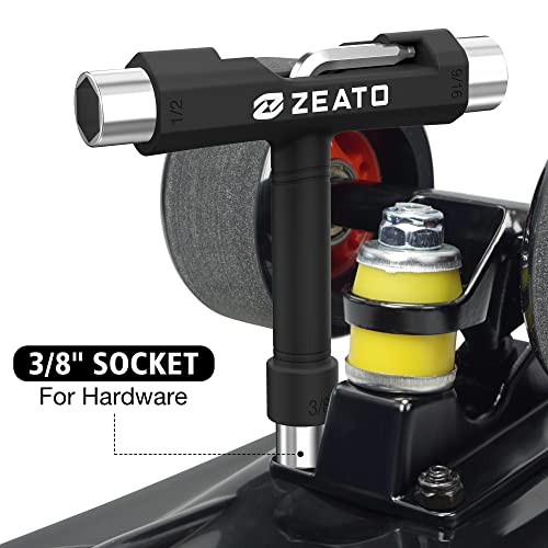 Multi-Function Skateboard T Tool - Portable Accessory - Black