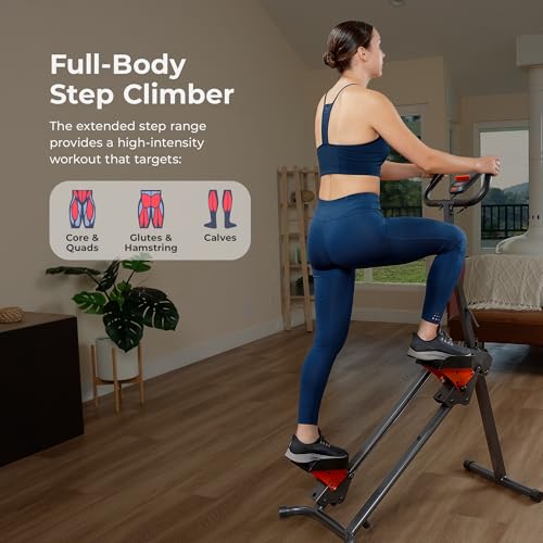 Stair Stepper & Climber Exercise Machine - Compact Red Cardio Trainer