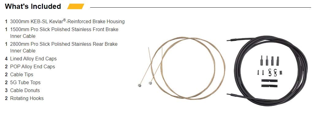 Jagwire Mountain Pro Complete Brake Cable Kit - Orange
