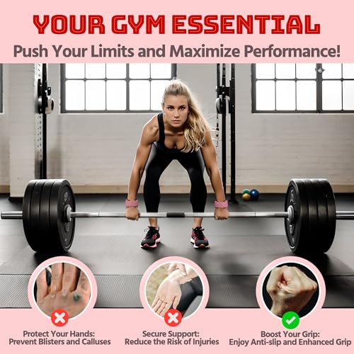 Women's Glitter Weightlifting Straps - Pink Neoprene Support