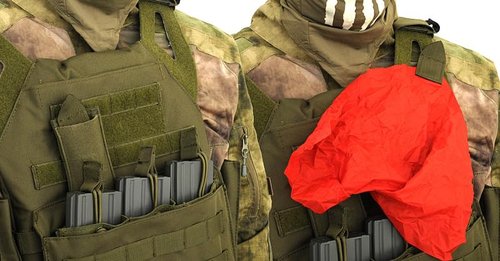 Clover Airsoft-Airsoft Bright Red Dead Rag - Quick Deploy Pouch - Molle Compatable (Tan)
