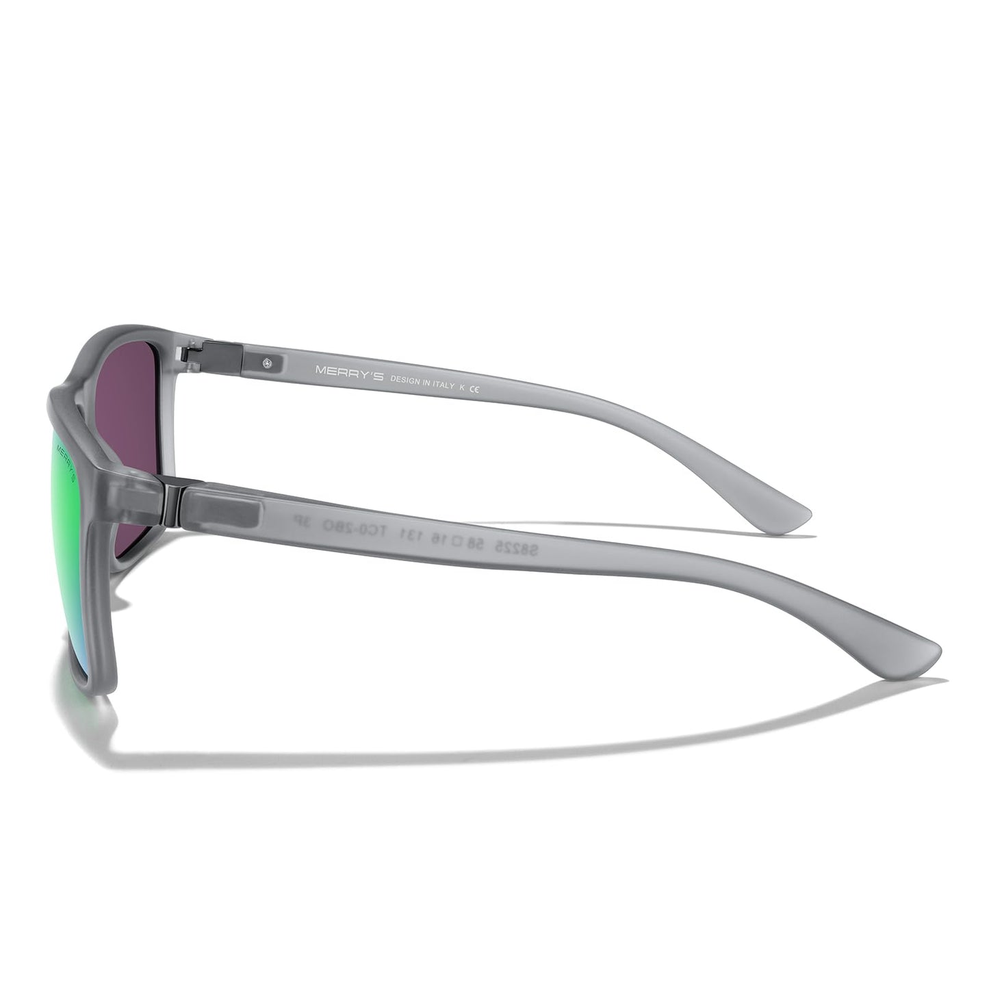MERRY'S Rectangular Polarized Sports Sunglasses for Men Women Cycling Driving Fishing UV400 Protection S8225