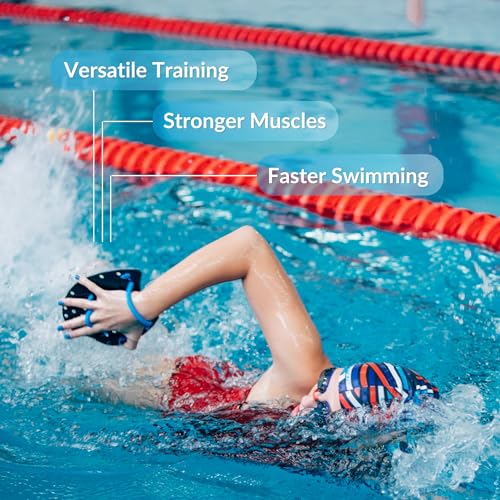 Sporti Power Swim Paddles Small / Power Swim Paddles - Adjustable Straps for Adults & Kids