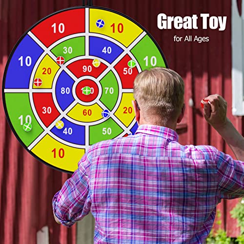 29-Inch Large Dart Board for Kids with 12 Sticky Balls - Indoor & Outdoor Fun