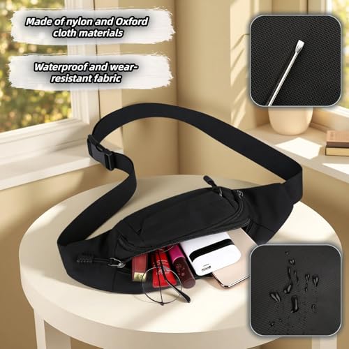 Adjustable Water-Resistant Fanny Pack for Running & Travel