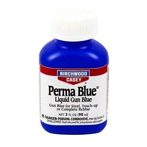 Birchwood Casey Fast-Acting Long-Lasting Spanish Perma Blue Liquid Gun Blue for Steel, Touch-Up & Complete Reblue, 3 FL OZ (90ml)