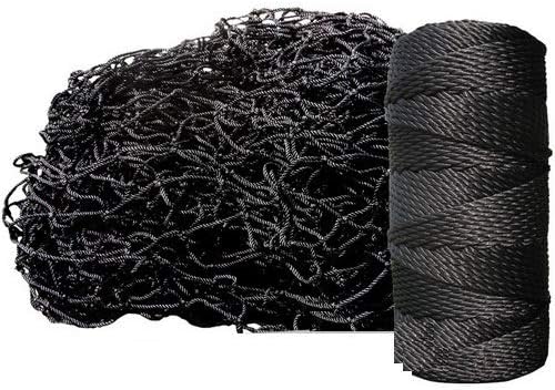 Deluxe Baseball Batting Cage Repair Kit - 8'x8' Heavy-Duty Netting #42 (54 Ply) & Twine
