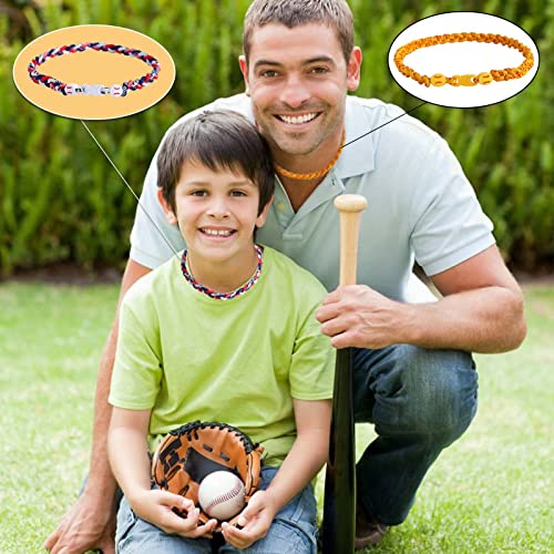 Baseball Necklaces for Boys - 3 Braided Rope Titanium Accessories