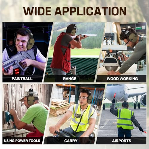 Electronic Ear Protection for Shooting - 5X Amplification, Brown