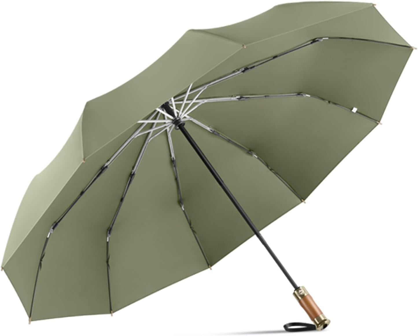 Rain Cats Large 45-Inch Windproof Umbrella - Compact, Automatic Folding Design with Strong Fiberglass Ribs