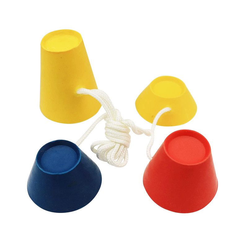 FINGER TEN Rubber Winter Golf Tees with 4 Different Heights 39mm 22mm 16mm 11mm for Frosty Days Durable Golfing Tee 4 in 1 Sizes for Hard Ground Home Driving Range Mat Training Practice (6 Pack)