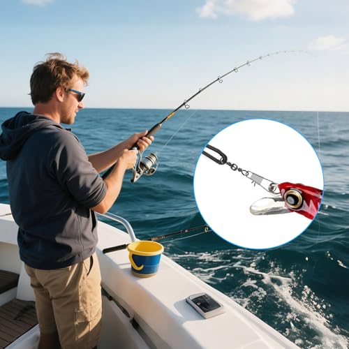 200pcs Fishing Snap Swivels - Anti-Tangle Connectors Set