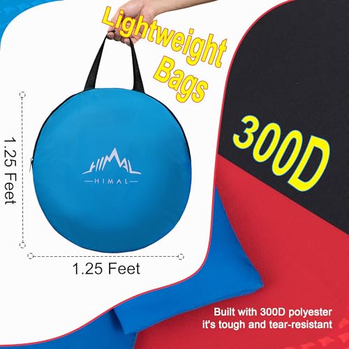 Portable Cornhole Board Set with 8 Toss Bags & Carrying Case - 3x2 Ft