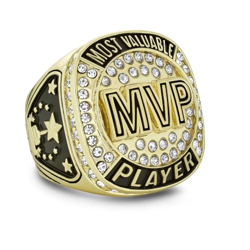 MVP Championship Trophy Ring Award with Display Chain & Stand
