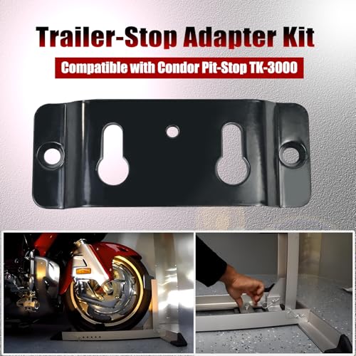Motorcycle Wheel Chock Trailer-Stop Adapter Kit - Quick Connect/Detach