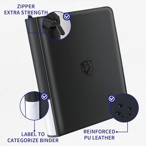 Toploader Card Binder Holds 324 Cards - Waterproof PU Leather