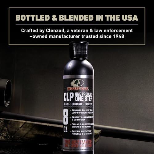 Clenzoil Mossy Oak 8 oz Gun Cleaning Oil - All-in-One CLP for Firearms