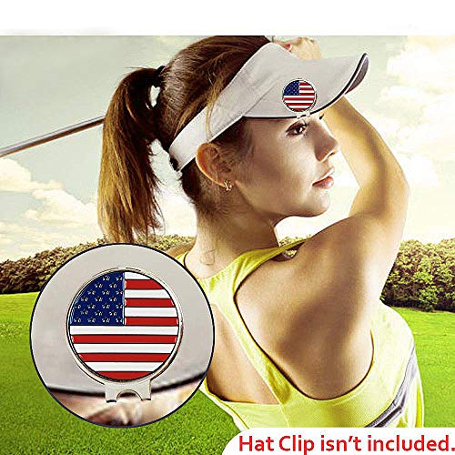 USA Flag Golf Ball Markers Set - 6 Pcs Assorted Patterns