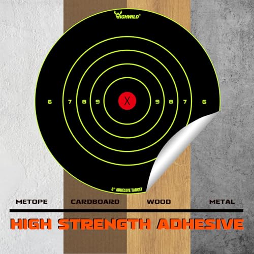 8x8 Inch Adhesive Splatter Shooting Target Stickers - 25 Pack
