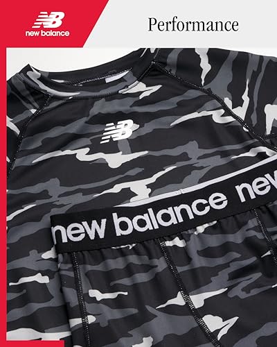 Boys' Thermal Base Layer Shirt & Long Johns - Black Camo 2T