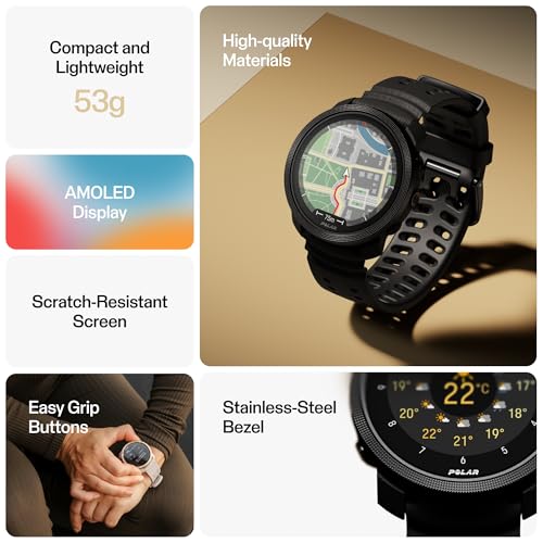 Polar Vantage M3 Multi-Sport Smartwatch - Black, AMOLED Display