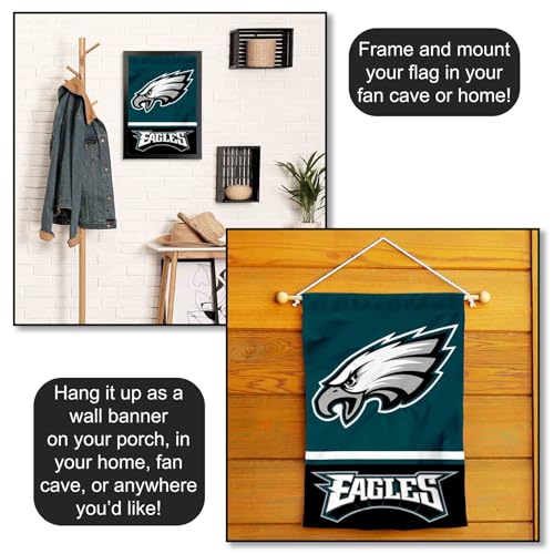 Double Sided Philadelphia Eagles Garden Flag - 12.5'' x 18''