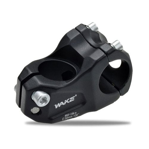 WAKE Bicycle Stem 31.8 mm 50 mm Bicycle Handlebar Riser 30 Degree Short Bicycle Handlebar Stem for BMX, MTB Mountain Bikes, Road Bike, Downhill