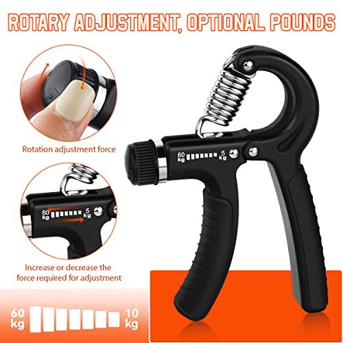 Adjustable Hand Grip Strengthener - 2 Pack Forearm Exerciser