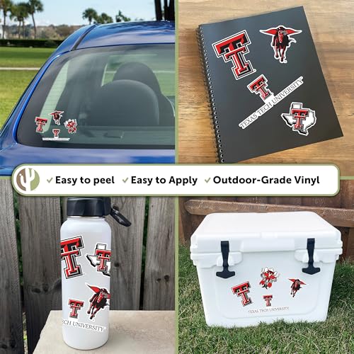 Texas Tech Red Raiders Desert Cactus Sticker Sheet – Officially Licensed Decals