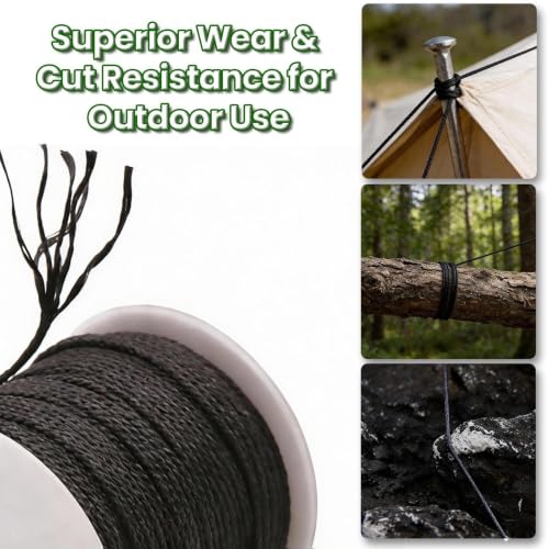 High Strength Kevlar Cord - 50lb 0.5mm x 100ft Flame-Resistant String