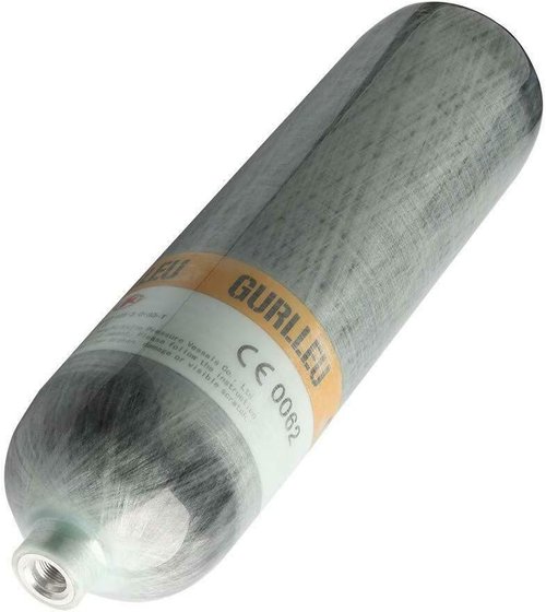 Carbon Fiber Air Tank - 30 Cu Ft | 4500 PSI PCP Paintball Compressed Air System with Regulator Valve