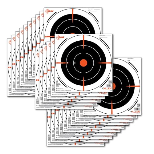 8-Inch Bullseye Shooting Targets - 26-Pack High-Visibility Paper Targets
