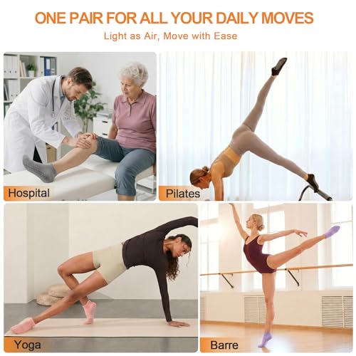 Women's Non-Slip Pilates Grip Socks - 5 Colors Available