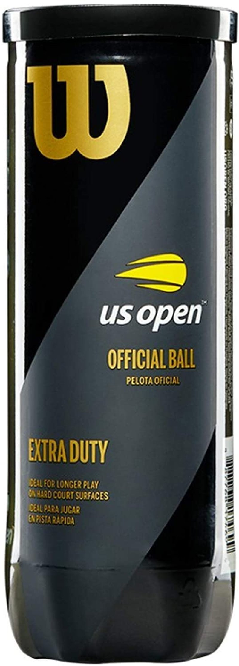 WILSON US Open Tennis Balls - Extra Duty, 24 Can Case (72 Balls)