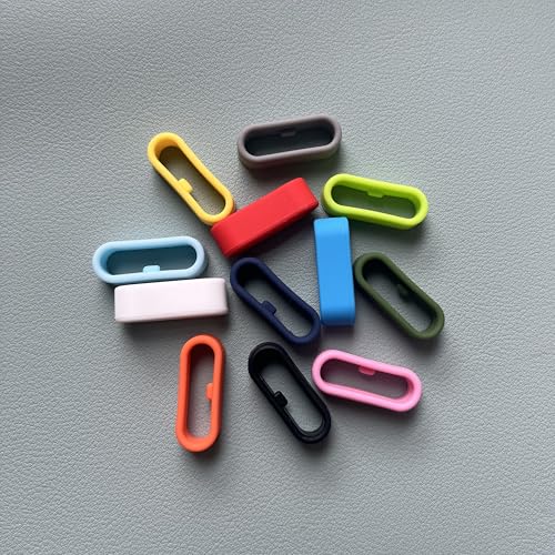 12-Pack Silicone Security Holder Loops for Magic Bands - Multi-Color