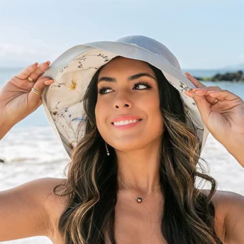 Wide-Brim UV-Protection Sun Hat - Outdoor Breathable - Medium Beige
