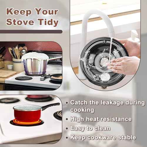 WB31M20 WB31M19 Black Porcelain Drip Pan Set & WB30M2 WB30M1 Electric Range Burner Element Unit Set & WB17T10006 Range Terminal Block Kit by Cenipar-Compatible with GE Hotpoint Kenmore Range/Stove