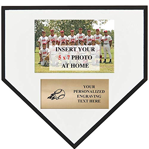 Custom Engraved Baseball Flame Trophy Plaque - 10" with Photo
