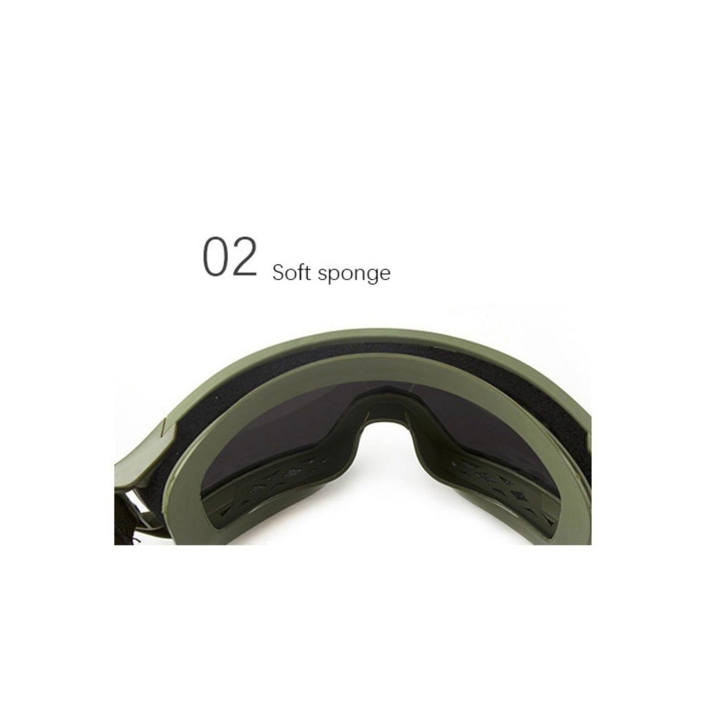 Tactical Military Goggles with 3 Interchangeable PC Lenses,PTU Frame,Wind/Dust Protection, for Airsoft,Cycling, Combat Sports (olive drab)