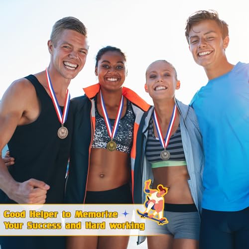 Gold Silver Bronze Award Medals for Sports Competitions - 10 Pack
