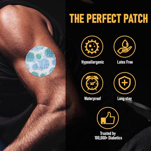 Dexcom G7 Over Patches - Waterproof Sensor Patch, 30 Pcs, Whispering Petals Design