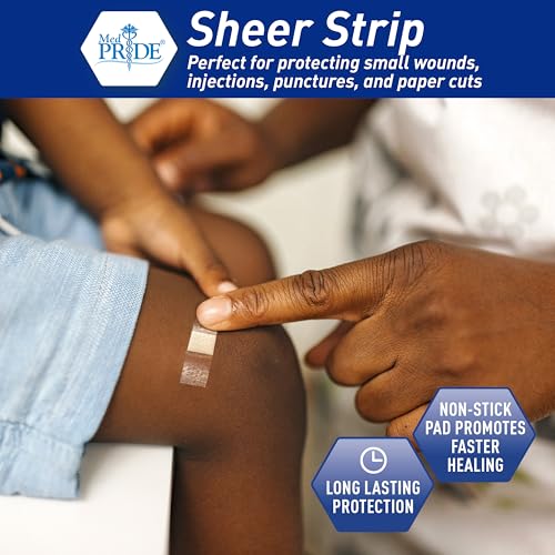 Hypoallergenic Junior Strip Bandages - Latex-Free, 100 Count