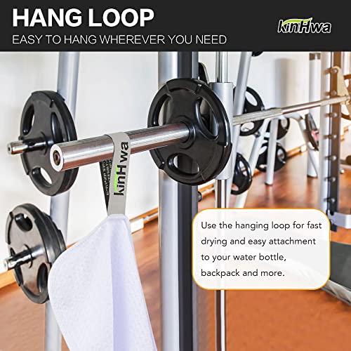 Microfiber Gym Towels - Quick Dry & Absorbent - White 16"x31"