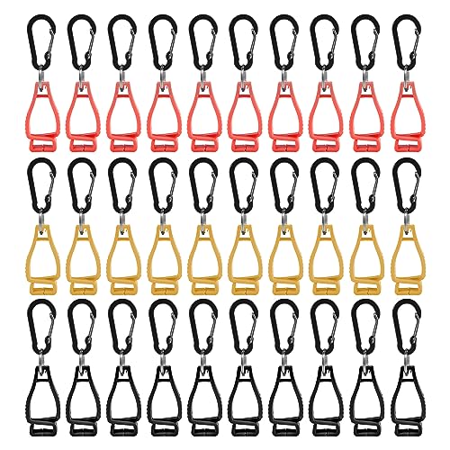 30 PCS Glove Clips for Work Glove Holders, Gloves Holder Clips Work Safety Clip Glove Keeper, Gloves Grabber Clips, Glove Belt Clip for Worker Construction