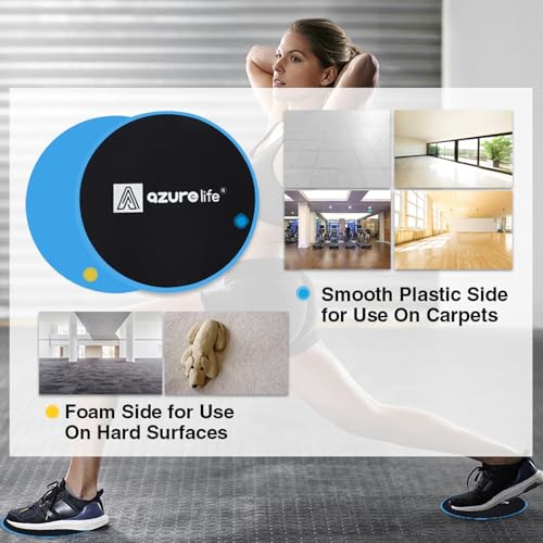 Core Sliders for Abdominal Workouts - Dual-Sided Blue Discs