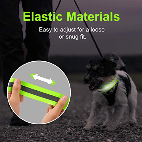 High Visibility Reflective Bands for Running - Green, 8 Pieces