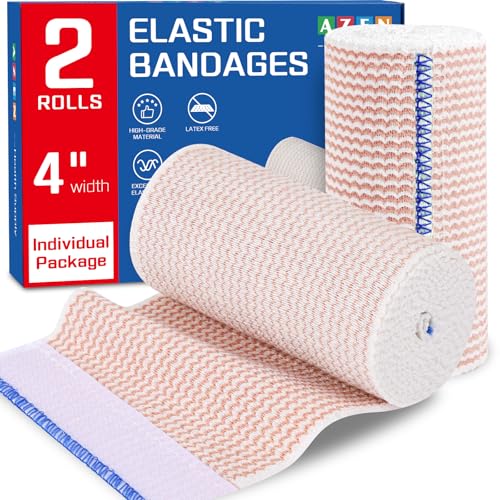 Premium Elastic Compression Bandage Wrap - 4 Inch, 2 Pack
