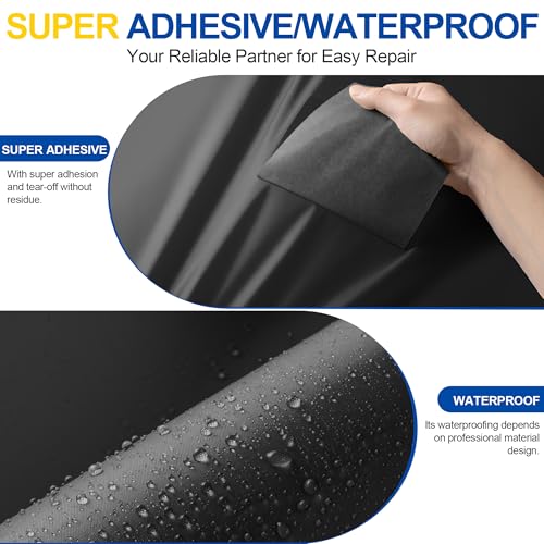 Waterproof Self-Adhesive Nylon Repair Tape, 4" x 70" Patch Kit