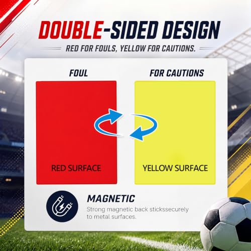 Jumbo Referee Card Set - 17x13 Inch Dry Erase with Marker & Bag